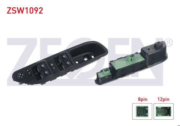 ZEGEN ZSW1092 | Cam Açma Anahtar Grup Ayna Ayarlı Çerçeveli 20 Pin Fiat Egea 2015 -