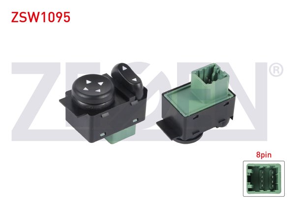 ZEGEN ZSW1095 | Ayna Ayar Düğmesi 8 Pin Fiat Linea-Doblo 2001-/ Albea-Palio-Marea-Brava 1995-2007