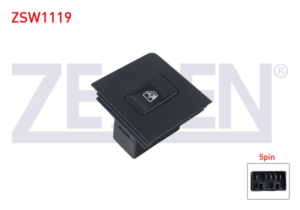 ZEGEN ZSW1119 | Cam Açma Anahtarı Tekli 5 Pin Fiat Uno 70 1994-2000