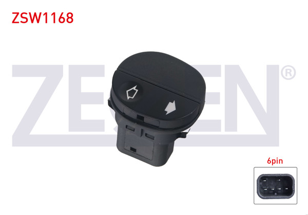 ZEGEN ZSW1168 | Cam Açma Anahtarı Tekli 6 Pin Ford Fiesta V-Fusion-Connect 2001-2013