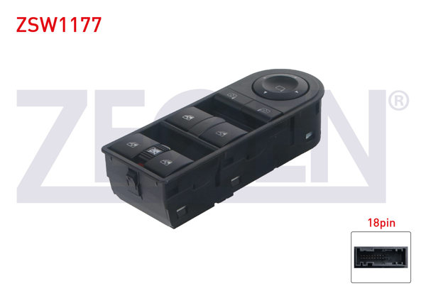 ZEGEN ZSW1177 | Cam Açma Anahtar Grup Ayna Ayarlı 18 Pin Opel Astra H-Zafira B 2004-2011