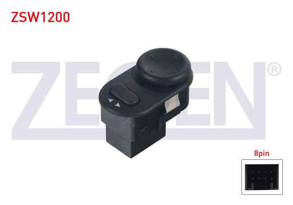 ZEGEN ZSW1200 | Ayna Ayar Düğmesi 8 Pin Opel Corsa C-Astra G-Vectra B-Combo C-Meriva A 1995-2006