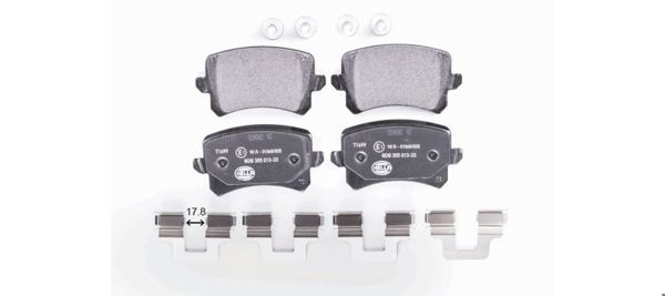 HELLA 8DB355025-331 | Fren Balatası Arka Passat B7 10 > Sharan 10 > Tiguan 07 > / A6 01 > Q3 11 > / Alhambra 10 >