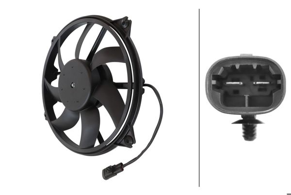 HELLA 8EW 366 420-051 | Fan Motoru Citroen Berlingo-C4 08-15-Peugeot 308-3008-5008 Mpv-07-16 Partner Tepee 10-Fan