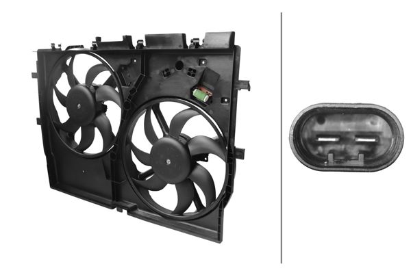 HELLA 8EW 366 420-181 | Fan Motoru Fiat Ducato 2.2 / 2.3D Mtj 06- Peugeot Boxer-Citroen Jumper 2.2 / 3.0 HDI 06-(Davlumbazlı)