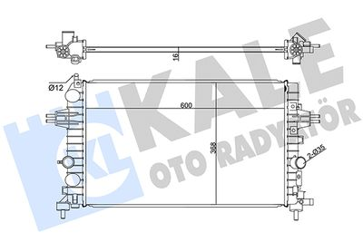 KALE 371200 | Su Radyatörü Opel Astra H/Zafira B 1.4/1.6/1.8 Z16XEP/Z16XER 04-10