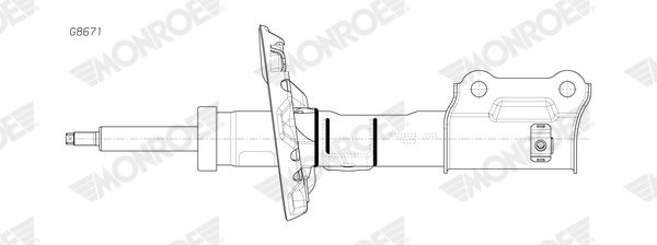 MONROE G8671 | Kia Ceed 16-Hyundai i30 16-Sol Ön Amortisör 54651-G4ab0