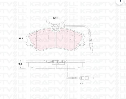 KRAFTVOLL 07010316 | Ön Fren Balatası Partner P306 Cabrıolet / Sedan 1.8I 16V 2.0I Berlingo Xsara 1.8I.1.9D (< 03)