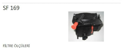 SARDES SF169 | Mazot Filtresi Berlingo C3 C4 C5 Xsara Picasso P206 P207 P307 C5 II C5 III