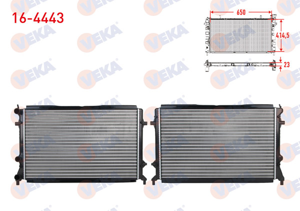 VEKA 16-4443 | Su Radyatörü Mekanik Volkswagen Jetta IV (162) 1.6 M-T 2011 -
