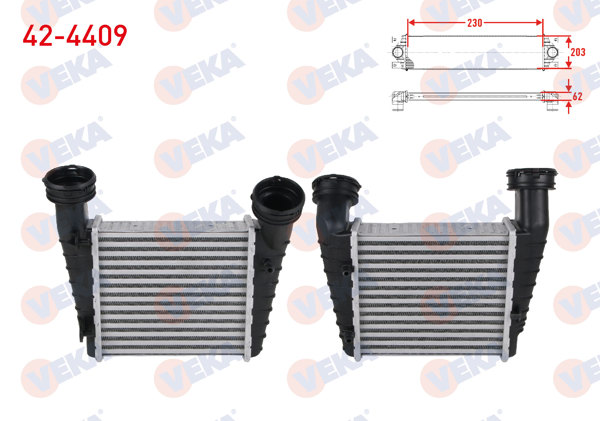 VEKA 42-4409 | Turbo Radyatörü (Intercooler) Volkswagen Passat (3B3) 1.9 TDI 2000-2005