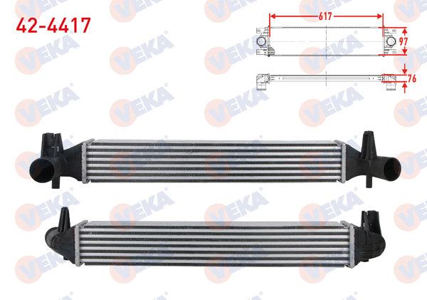 VEKA 42-4417 | Turbo Radyatörü (Intercooler) Volkswagen Polo (6R,6C) 1.4 TSI 2009 -