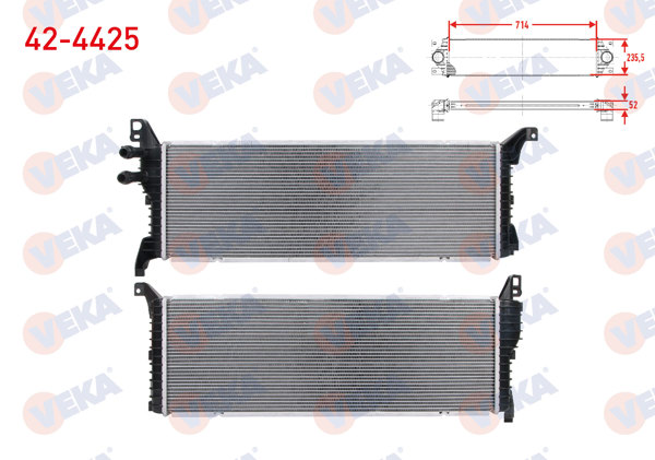 VEKA 42-4425 | Turbo Radyatörü (Intercooler) Volkswagen Transporter VI 2.0 TDI 2015 -