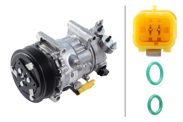 HELLA 8FK366200-391 | Klima Kompresörü P207 P208 P308 P508 P5008 P2008 C3 II C4 C4 II Ds4 Ds3 C3 III C5 III C3 Picasso Ber