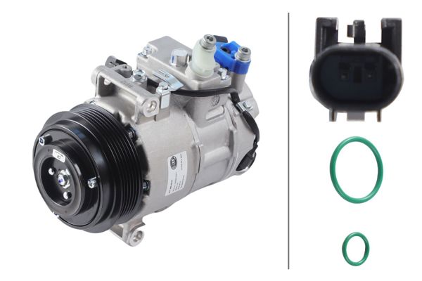 HELLA 8FK366200-611 | Klima Kompresörü W204 08 > 14 S204 08 > 14 C204 11 > C218 11 > 17 W212 09 > 15 A207 10 > 16 C207 09 > 16 R172 11 >