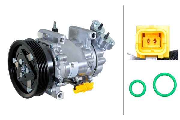 HELLA 8FK366200-651 | Klima Kompresörü Mercedes W415 Clio III Modus Megane II Scenic II Twingo Kangoo Note Micra Qashqai 1