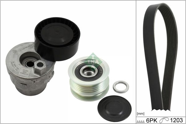 INA 529000922 | V Kayış Kit 6Pk1203 Gergi Rulmanı Altarnator Kasnağı Renault Megane II 1.5 DCI K9