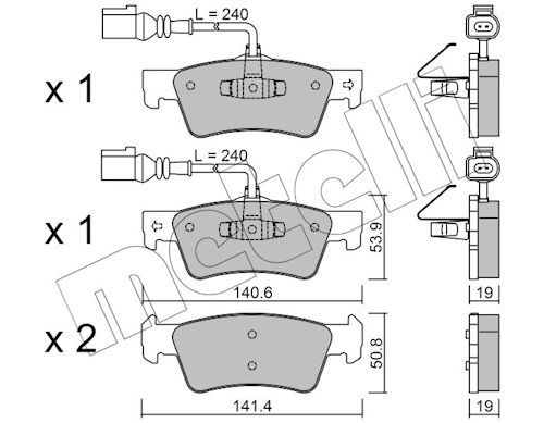 METELLİ 22-0661-0 | Arka Fren Balatası (VW Touareg 06-10)