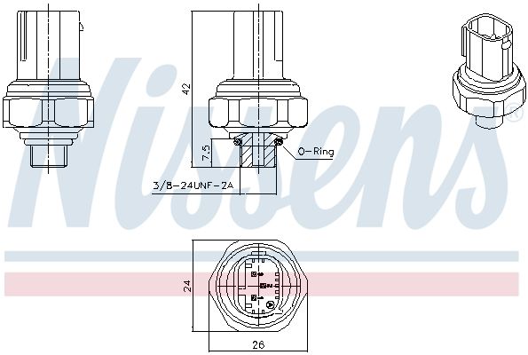 NISSENS 301070 | Klima Müşürü (Mercedes W169-W211-W220-W230-W245)