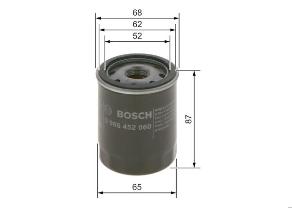 BOSCH 0986452060 | Yağ Filtresi 100Nx (B13) 90-942.0 Gtı Micra C + C III (K12) 05-1.4 16V Micra II (K11) 92-031.3 İ 16V 1.0 İ 16V 1.4 İ 16V Micra III (K12) 03-101.4 16V 1.0 16V Primera (P10) 90-962.0 16V 2.0 16V4×4 2.0 Primera Hatchback (P10) 90-962.0 16V 2.0 16V4×4 Primera Traveller (W10) 90-982.0 İ Serena (C23) 91-0