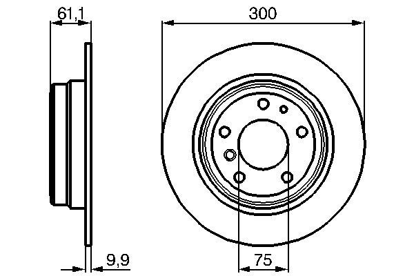 BOSCH 0986478321 | Arka Fren Diski BMW E34 90 > 95 | 2 Adet