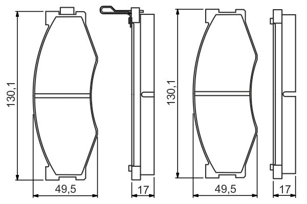 BOSCH 0986495263 | Balata Fren Ön-(Nissan D21 1990 / 1997 / D22 1998 / 2002)