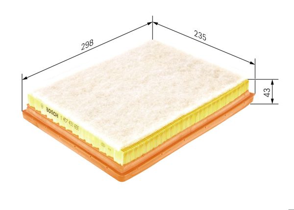 BOSCH 1457433655 | Hava Filtresi (Saab)