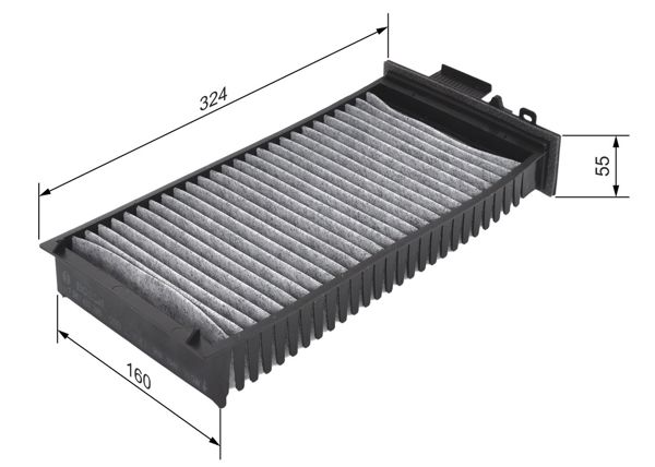 BOSCH 1987432398 | Kabin Filtresi Aktif Karbonlu (Citroen)