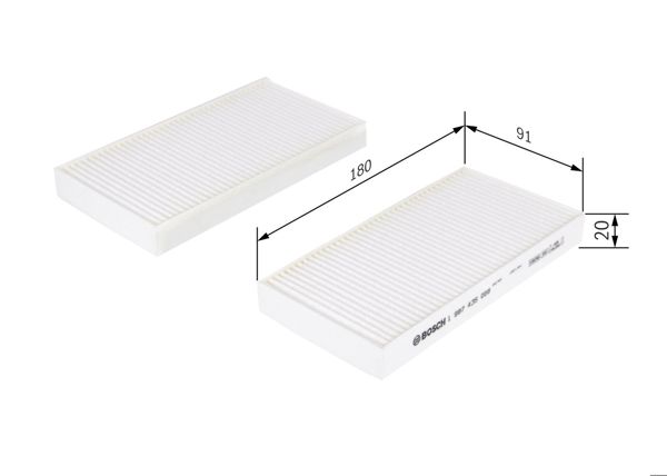 BOSCH 1987435008 | Kabin Filtresi (Jeep Cheroke 2.8 Crd4×4 08-/ G.Cheroke 4.7 V8 07-08 / Dod Nitro 3.7 4.0 4Wd 07 -)