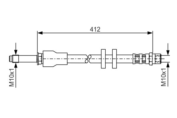 BOSCH 1987481021 | Fren Hortumu On (Volvo Xc90 03-14)