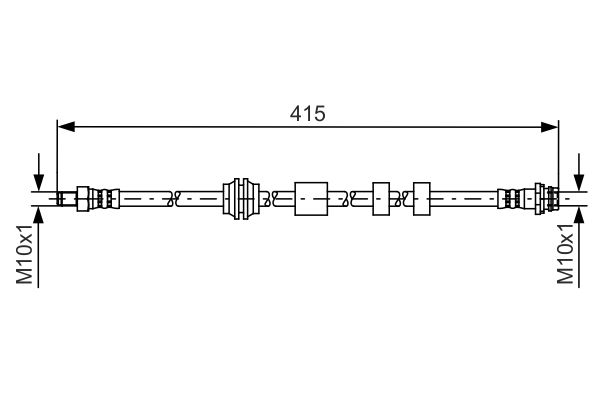 BOSCH 1987481425 | Fren Hortumu On (Volvo S60-S80-V60-V70 07 -) (16) (30683621)