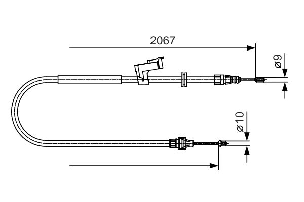 BOSCH 1987482134 | El Fren Teli Arka Sağ 2.067 mm