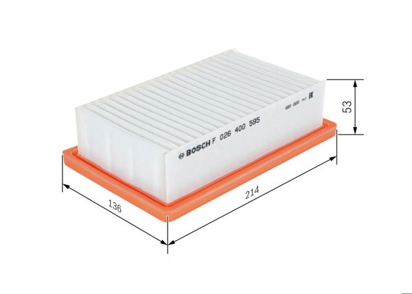 BOSCH F026400595 | Hava Filtresi 15-Twingo 0.9-1.0Tce