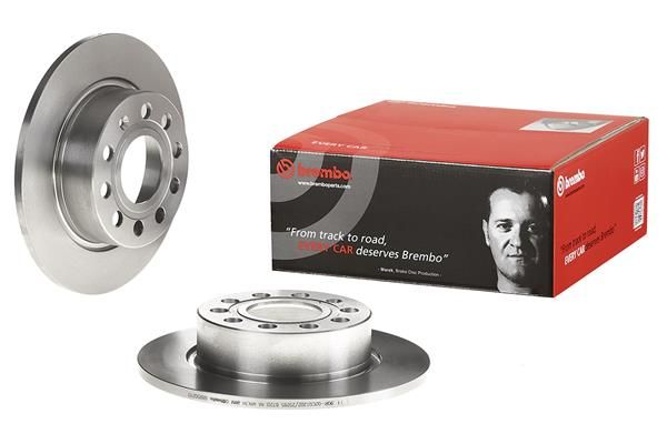 BREMBO 08.9502.10 | Fren Diski Arka (VW Caddy 04-Golf 04-Audi A3 04-Seat Leon 06 -) 253×10 5×112 | 2 Adet