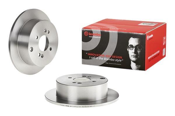BREMBO 08.A602.10 | Fren Diski Arka Düz-(262-4)-(Hyundai Accent-Era 07 / 11 / Getz 02 / i20 08 / 11 / Rio 05 / 11) | 2 Adet
