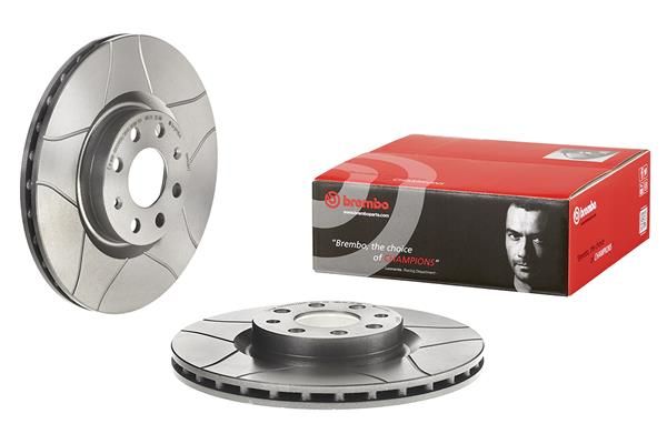 BREMBO 09.4939.77 | Fren Diski Ön Havalı (Fiat Grande Punto 1.4T 1.3 JTD 1.9 JTD Opel Corsa D 1.3 CDTI) Çizgili