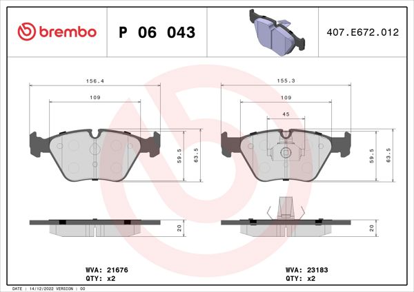BREMBO P06043X | Fren Balatası Ön Xtra BMW