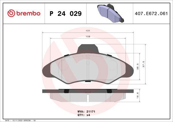 BREMBO P24029 | Fren Balatası Ön Low-Met Ford