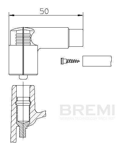 BREMI 10221VW1 | Buji Başlığı Pipo 108 / 109 BMW / VW / Porsche E.M