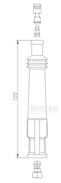 BREMI 13226-5 | Buji Başlığı M-40 / 20 Geçmeli Zle 165 / 185