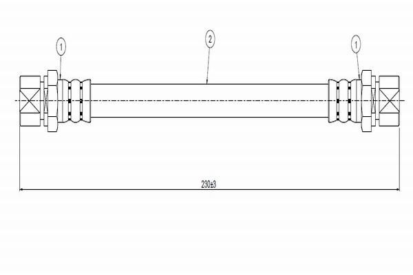 CAVO C800.257.A | Fren Hortumu Arka Vectra B Corsa B 97 > | 1 Adet