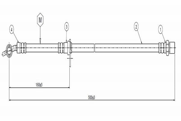 CAVO C800.792.A | Fren Hortumu Arka 92-Carina.E | 2 Adet