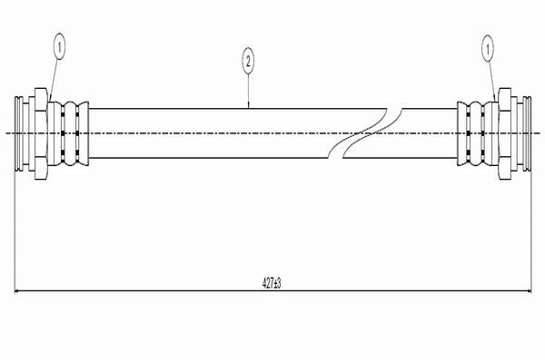 CAVO C800138A | Fren Hortumu Arka (VW Caddy 96-04) | 2 Adet