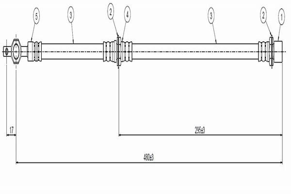 CAVO C800207A | Ön Fren Hortumu Corolla 87-92 | 2 Adet