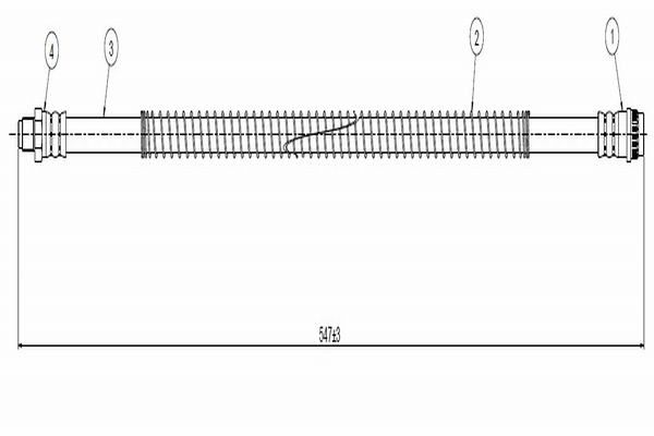 CAVO C800412A | Fren Hortumu On (Peugeot 306 Cabrıo 94-/ 306 2.0 HDI 99 -) | 2 Adet