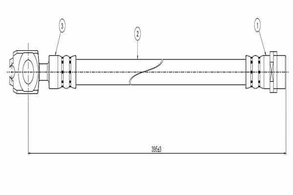 CAVO C800542A | Fren Hortumu Ön (377 mm) | 1 Adet