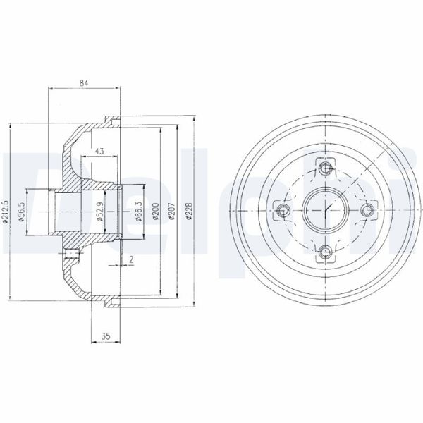 DELPHI BF471 | Fren Kampanası Opel Corsa C 00-12 | 1 Adet