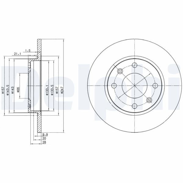 DELPHI BG2213 | Ön Fren Disk Aynası P106 P206 P205 P405 ZX C15 Saxo 1.4 1.6 94-96