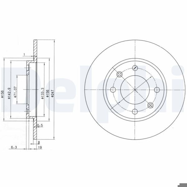 DELPHI BG2800 | Disk Arka Pt.106-306 | 1 Adet