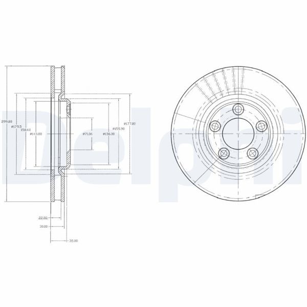 DELPHI BG3511 | Fren Diski Jaguar S-Type Ön Takım
